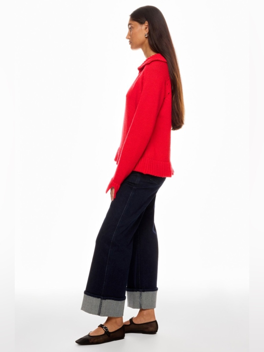 Ciao Lucia Women’s Red Belinha Pullover Sweater, Size Medium - Picture 2 of 14